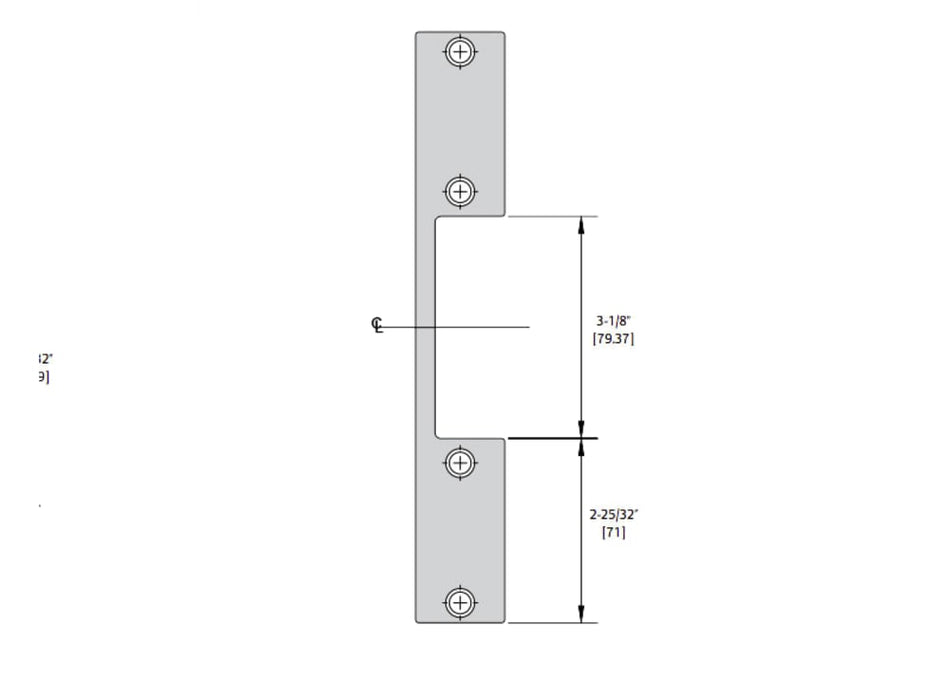 A-2 630 HES Electric Strike Faceplates