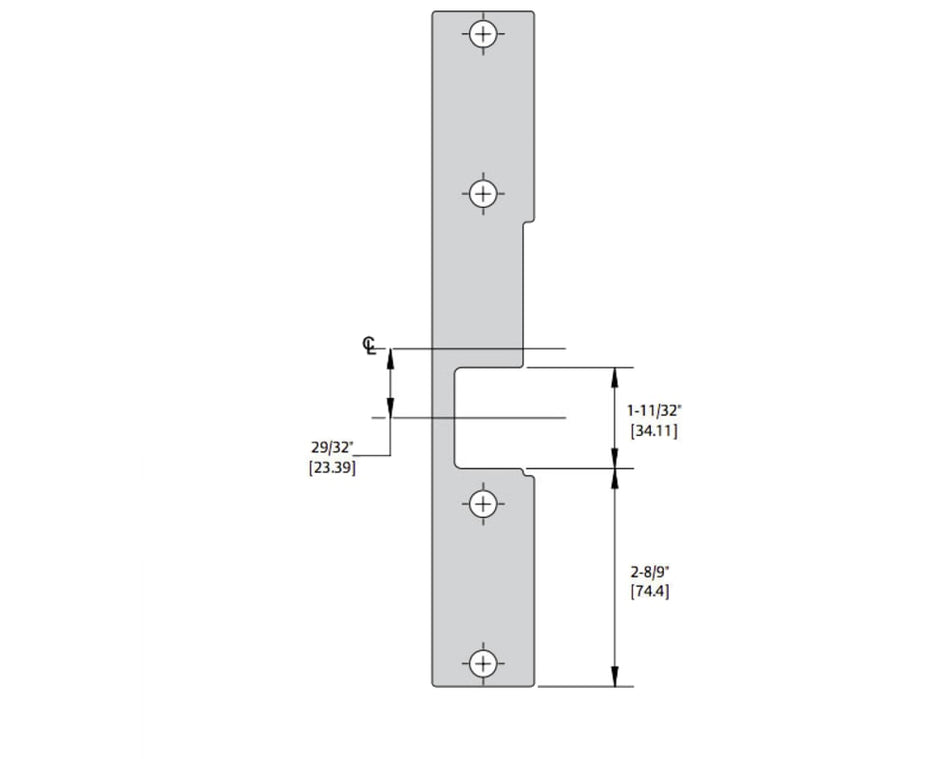 K-2 605 HES Electric Strike Faceplates