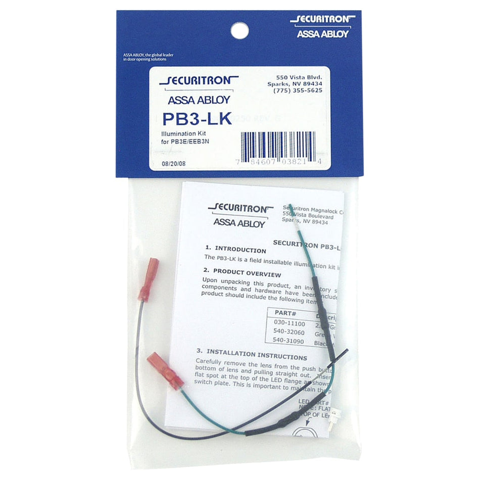 PB3-LK Securitron Sensors, Switches, Relays, Timer