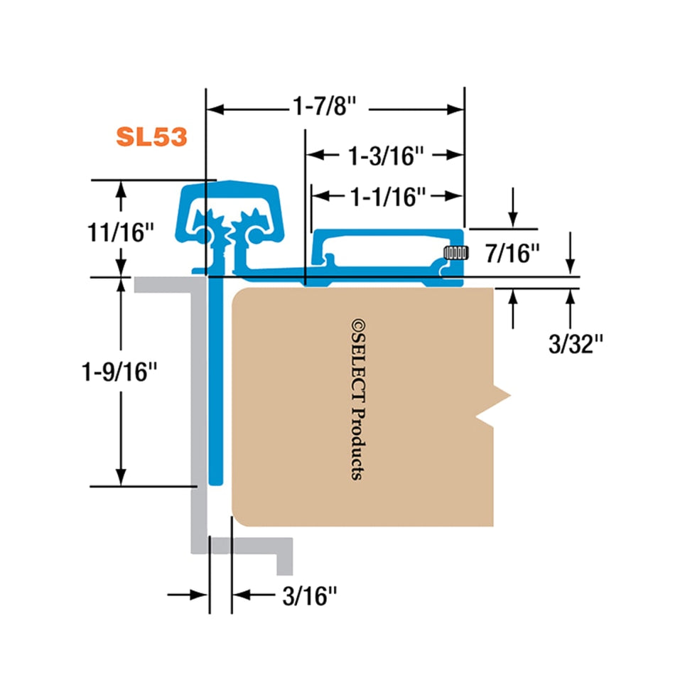 SL53 CL HD 83 Select Hinges Continuous Hinges